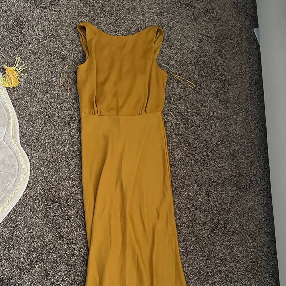 Taylor Strapless Mustard Dress